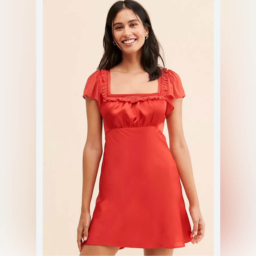 NWT Free People Violet Visions Mini Dress Size 8|Western Boho Babydoll Holiday